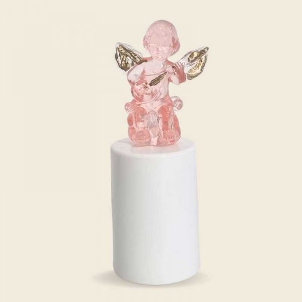 Elektronska trajna lučka s figuro - roza angel